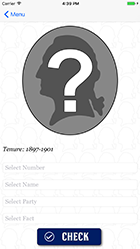 US Presidents iOS Screenshot - Quiz